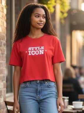 Forever 21 Bold Red 'Style Icon' Tee